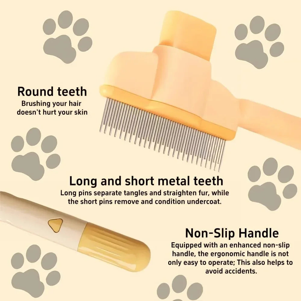 DivineFur Self-Cleaning Pet Hair and Flea Removal Comb
