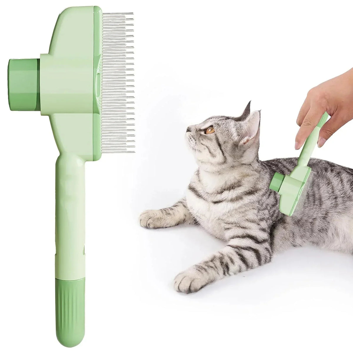 DivineFur Self-Cleaning Pet Hair and Flea Removal Comb