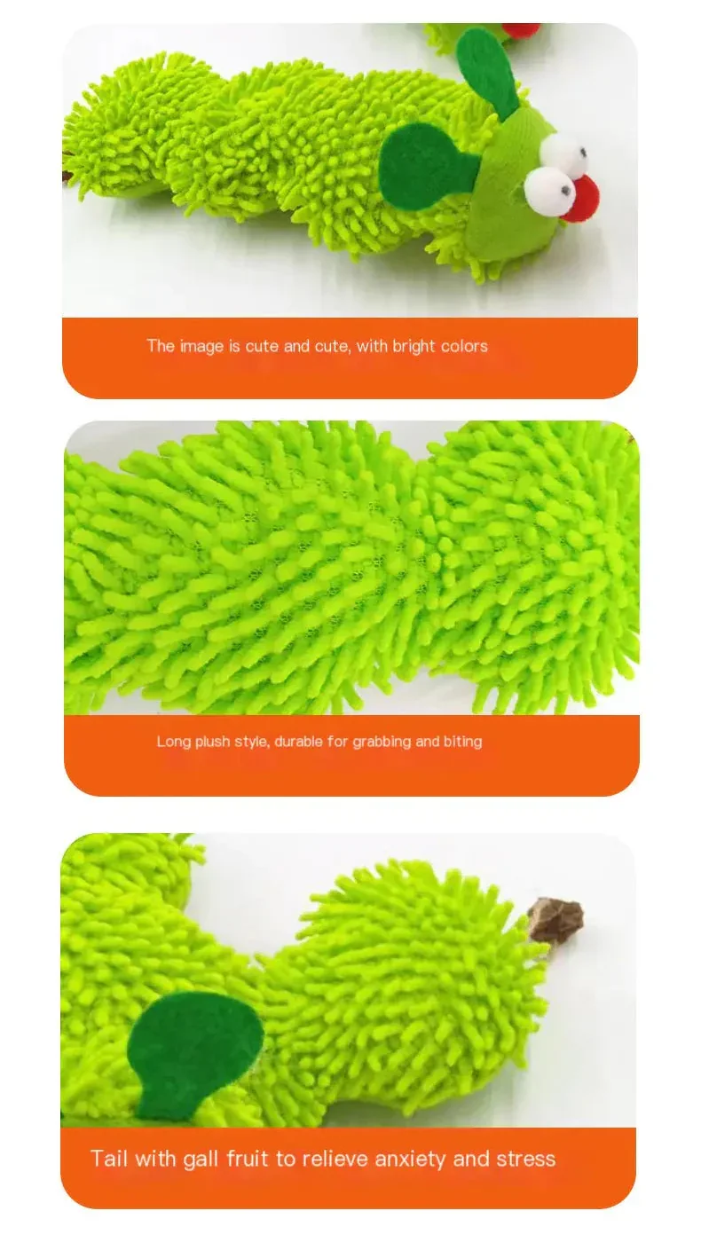 DivineFur- Cat-A-Pillar : Soft Caterpillar Catnip Toy for Cats