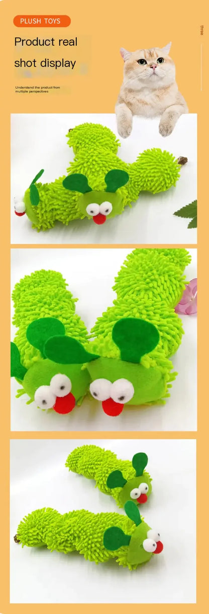 DivineFur- Cat-A-Pillar : Soft Caterpillar Catnip Toy for Cats