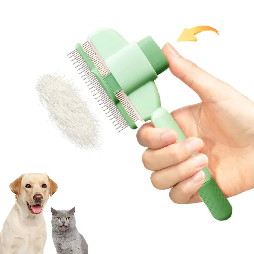 DivineFur Self-Cleaning Pet Hair and Flea Removal Comb