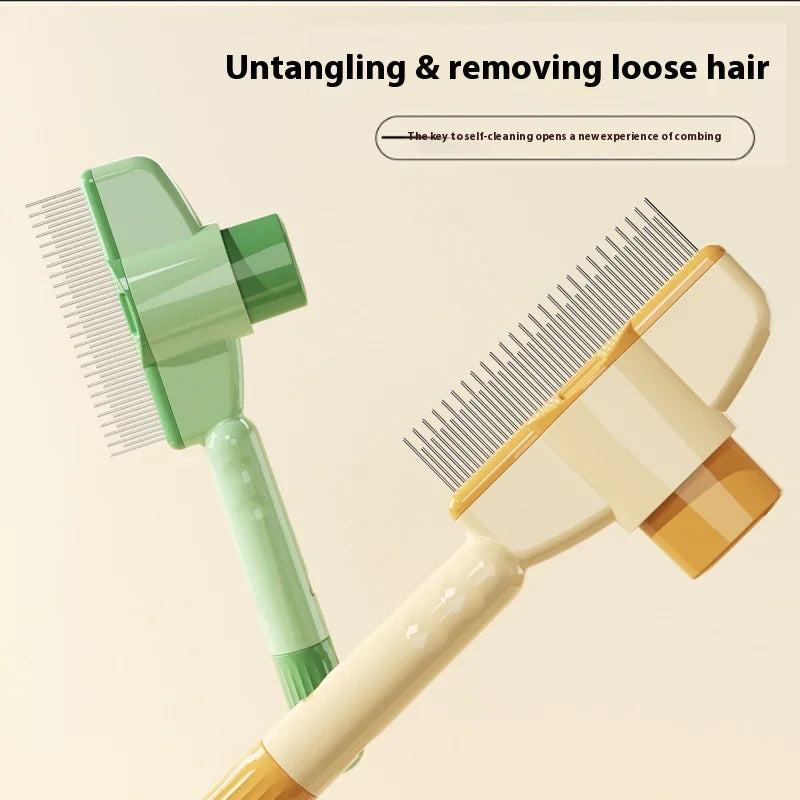 DivineFur Self-Cleaning Pet Hair and Flea Removal Comb